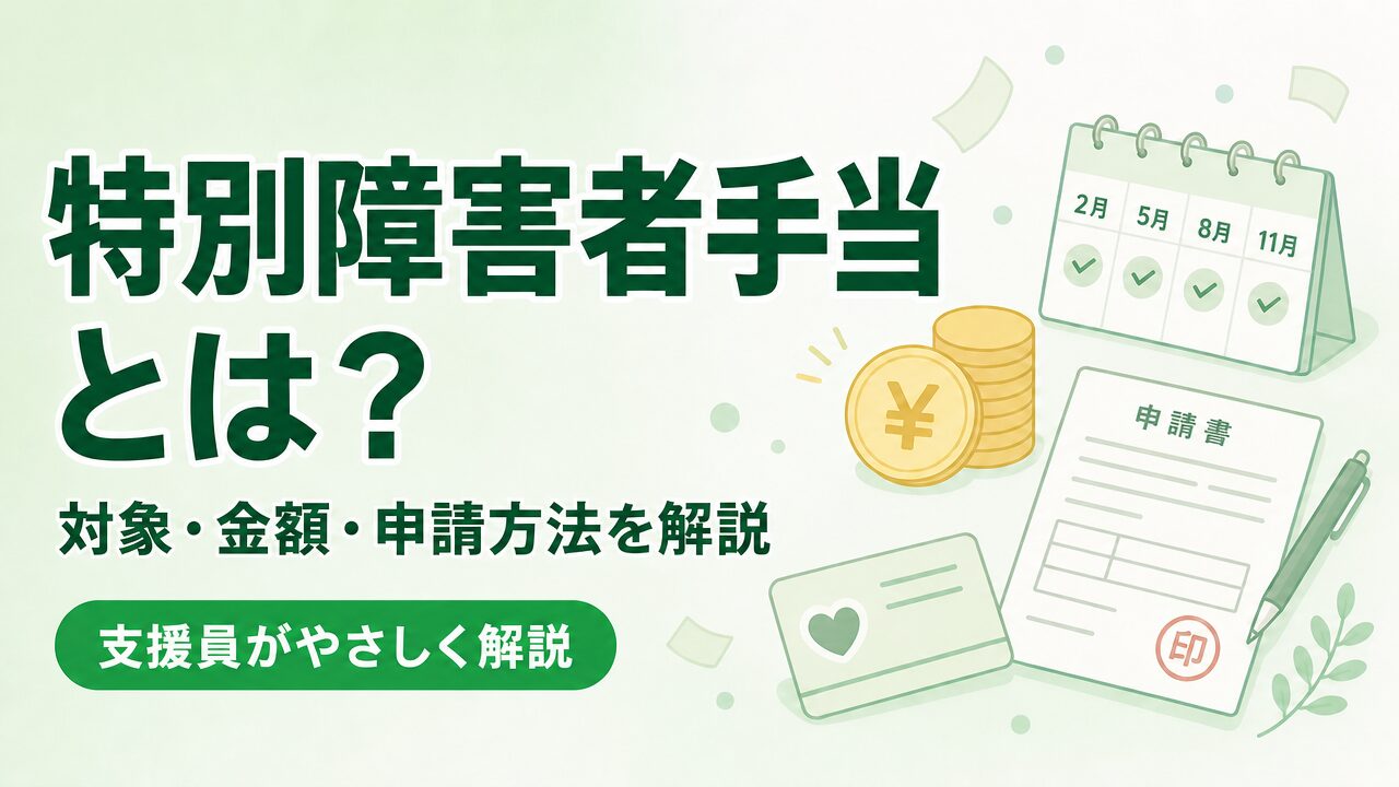 特別障害者手当とは？対象・金額・申請方法を支援員がやさしく解説