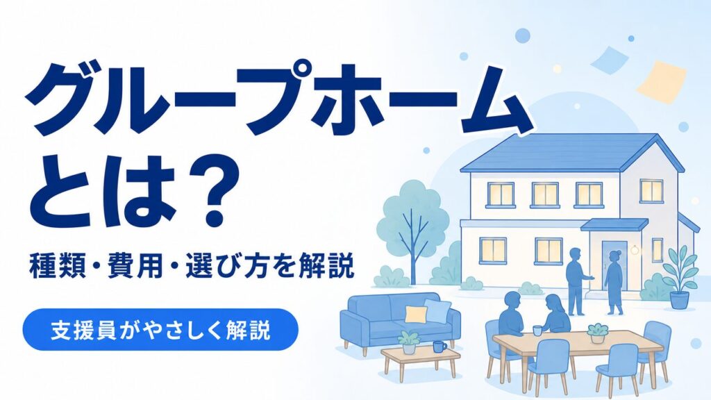 グループホーム（共同生活援助）とは？種類・費用・選び方を支援員が解説するアイキャッチ画像