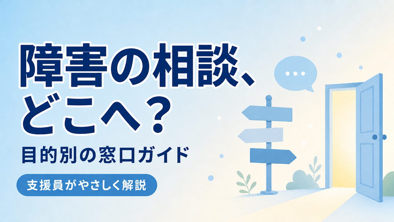障害の相談はどこにすればいい？目的別の窓口を支援員が解説